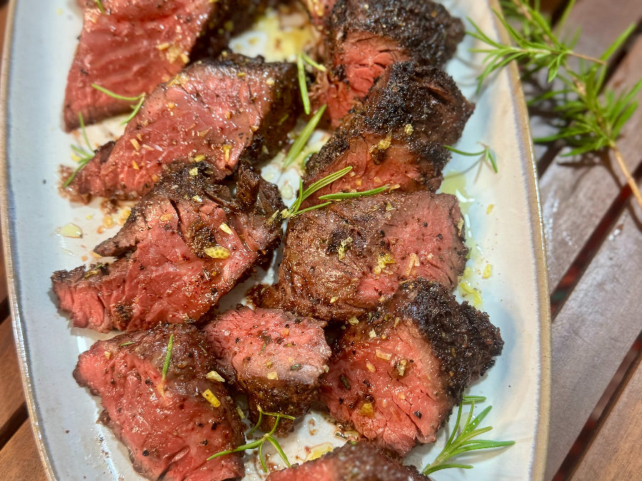 Lemon and Rosemary Steakhouse Seasoned Beef Hanger Steak